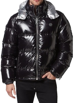 PHILIPP PLEIN SS23 黑色修身連帽羽絨外套 MRB2017-PNY002N-02 Lookbook PHILIPP PLEIN SS23 黑色修身連帽羽絨外套 MRB2017-PNY002N-02