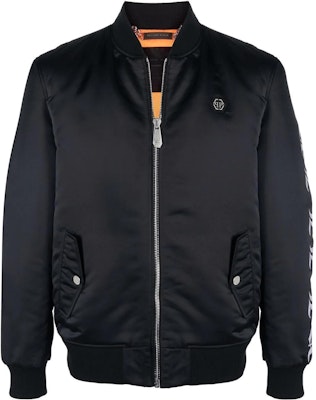 菲利普普萊因 SS23 黑色標誌印花飛行夾克. SABC-MRB1879-PTE003N-02 Buy 菲利普普萊因 SS23 黑色標誌印花飛行夾克. SABC-MRB1879-PTE003N-02