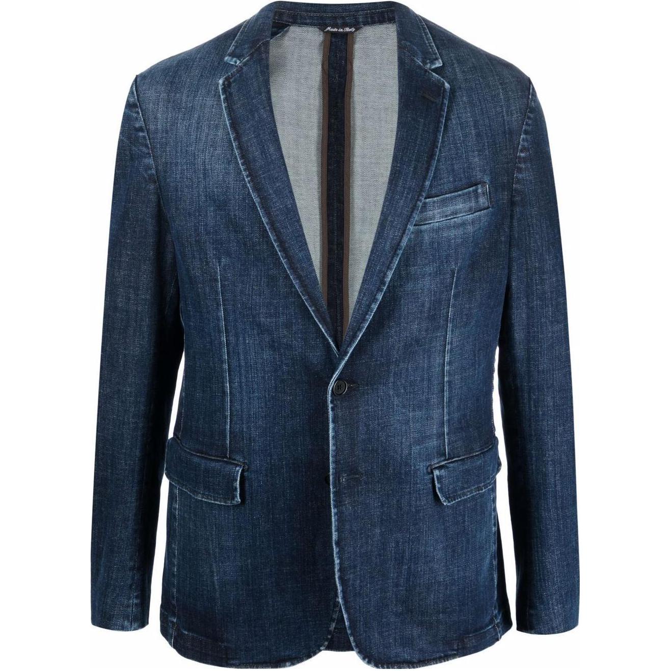 PHILIPP PLEIN SS23  Navy Blue Single-Breasted Casual Blazer. PAAC-MRF1517-PDE004N-08
