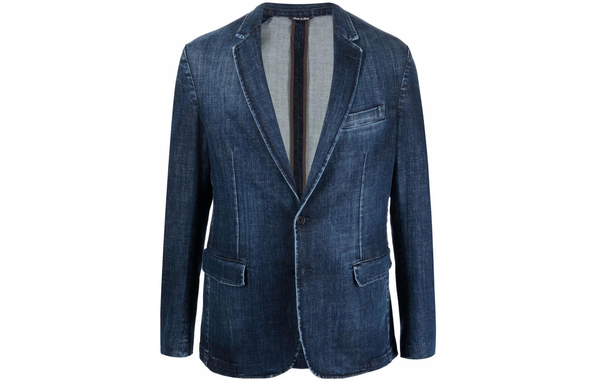 Order PHILIPP PLEIN SS23 海軍藍單排扣休閒西裝外套 PAAC-MRF1517-PDE004N-08