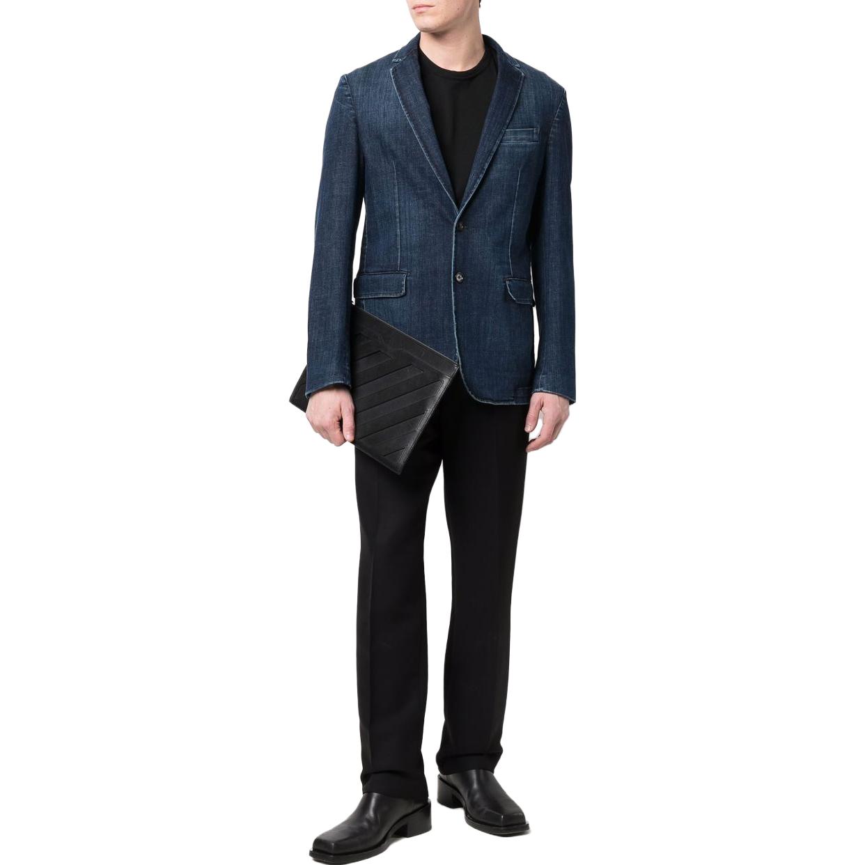 Lookbook PHILIPP PLEIN SS23 海軍藍單排扣休閒西裝外套 PAAC-MRF1517-PDE004N-08