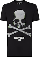 PHILIPP PLEIN SS23 Skull Print Black Crew Neck T-Shirt. S20C-MTK4336-PJY002N-02 PHILIPP PLEIN SS23 Skull Print Black Crew Neck T-Shirt. S20C-MTK4336-PJY002N-02