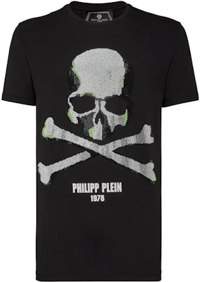 PHILIPP PLEIN 男裝SS23 黑色骷髏印花圓領T恤 S20C-MTK4336-PJY002N-02 Order PHILIPP PLEIN 男裝SS23 黑色骷髏印花圓領T恤 S20C-MTK4336-PJY002N-02