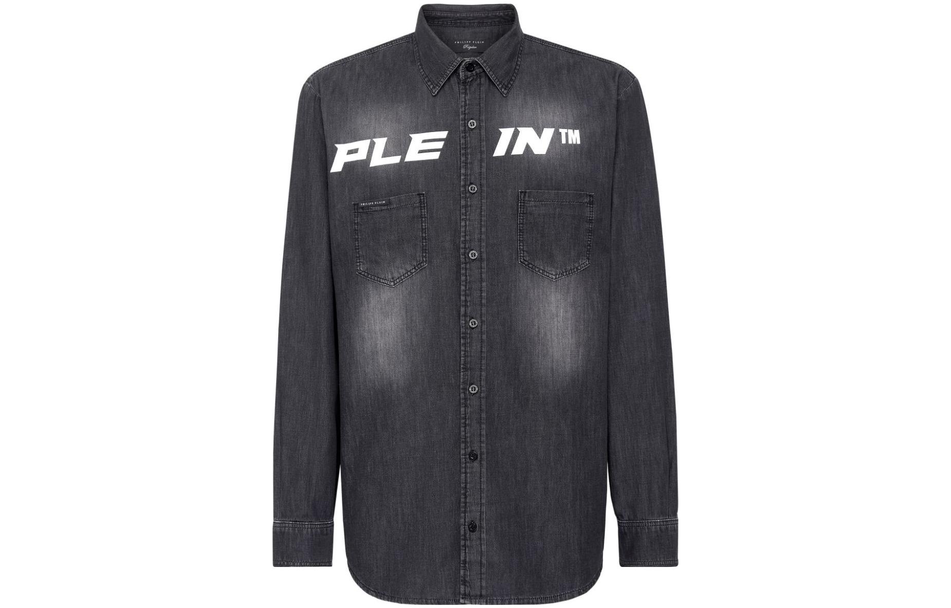 Order フィリップ・プライン SS23 スリムフィットデニムロングスリーブシャツ PAAC-MDP0165-PDE004N-02ED