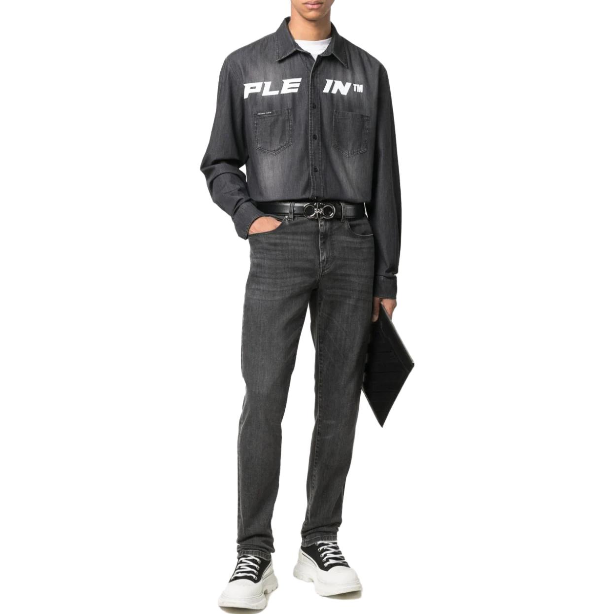 Lookbook フィリップ・プライン SS23 スリムフィットデニムロングスリーブシャツ PAAC-MDP0165-PDE004N-02ED