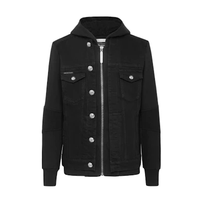 PHILIPP PLEIN SS23 Back Logo Print Zip Jacket PAAC-MDB0398-PDE004N-02