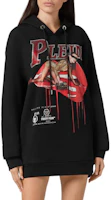Purchase PHILIPP PLEIN SS23 黑色拼接Logo印花連帽衫 男女適用 PAAC-MJB2389-PJO002N-02