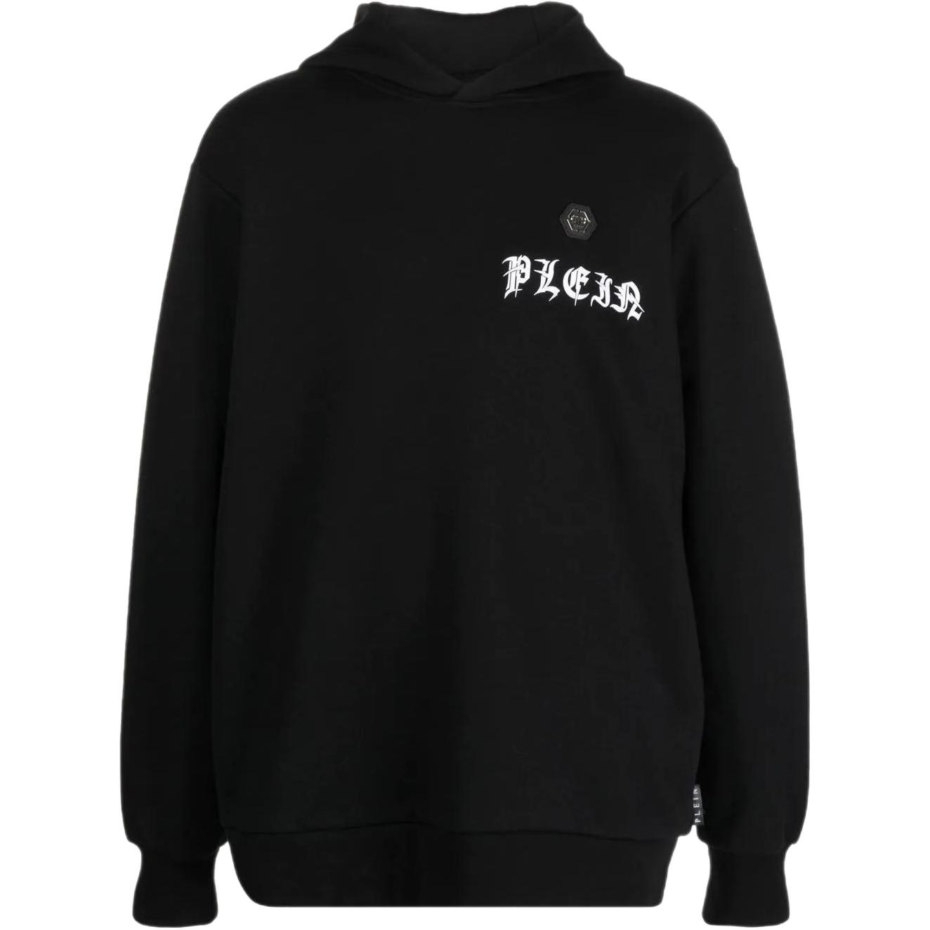 PHILIPP PLEIN SS23 Black Logo Graphic Print Sweatshirt PACC-MJB3007-PJO002N-02