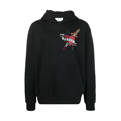 PHILIPP PLEIN SS23 Black Logo Sequin Sweatshirt PACC-MJB2992-PJO002N-02