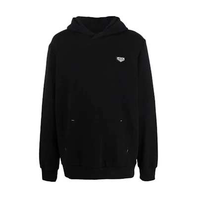 PHILIPP PLEIN SS23 Black Pullover Sweatshirt with Solid Logo Patch AAAC-MJB2583-PJO002N-02