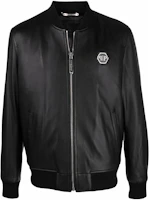 PHILIPP PLEIN SS23 Black Solid Baseball Collar Zip Jacket FAAC-MLB1500-PLE010N-02 PHILIPP PLEIN SS23 Black Solid Baseball Collar Zip Jacket FAAC-MLB1500-PLE010N-02