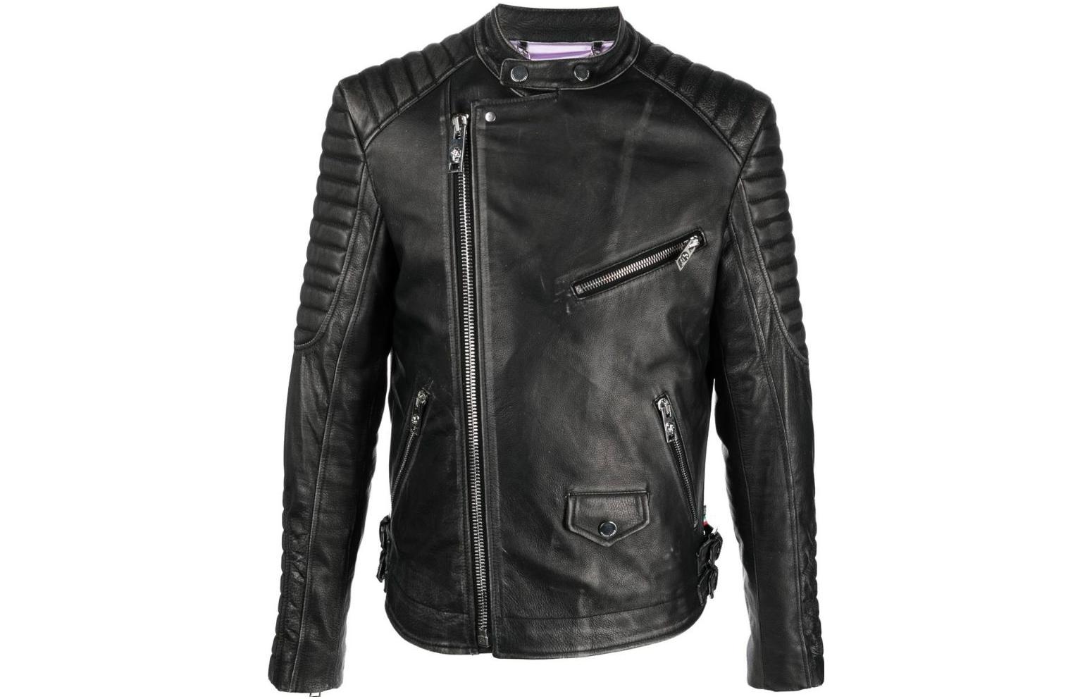 PHILIPP PLEIN SS23 Black Solid Zip Pocket Jacket SACC-MLB1701-PLE010N-02