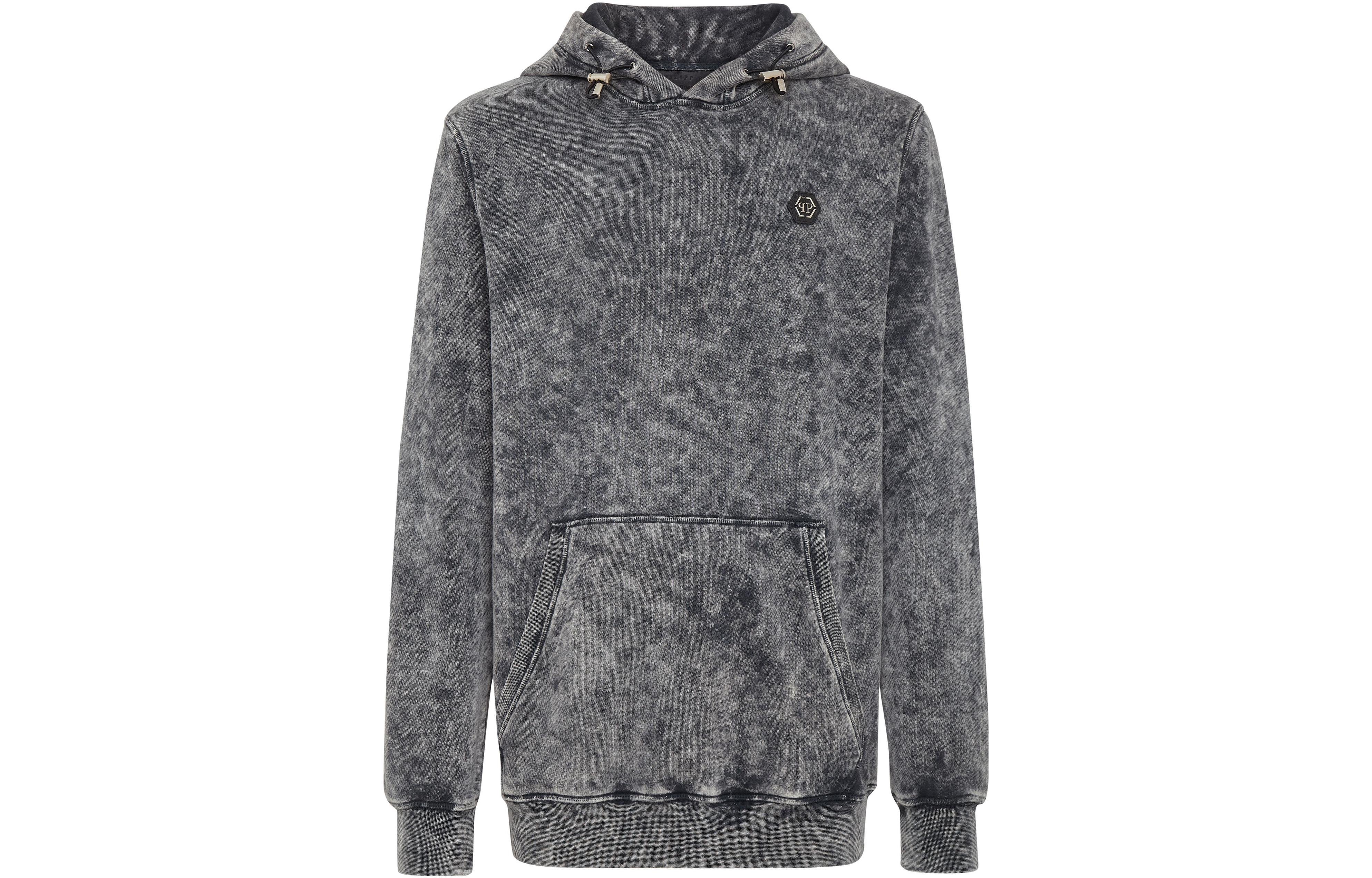 PHILIPP PLEIN SS23 Bleach Effect Skull Embroidered Sweatshirt Men Multicolor FABC-MJB2622-PJO002N-02