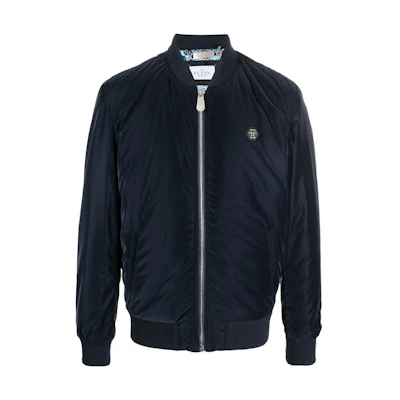 PHILIPP PLEIN SS23 Blue Teddy Bear Logo Print Jacket for Men FACC-MRB2268-PNY002N-14