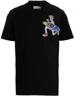 PHILIPP PLEIN SS23 卡通圖案黑色短袖圓領T恤 男款。 SACC-MTK6106-PJY002N-02 Order PHILIPP PLEIN SS23 卡通圖案黑色短袖圓領T恤 男款。 SACC-MTK6106-PJY002N-02