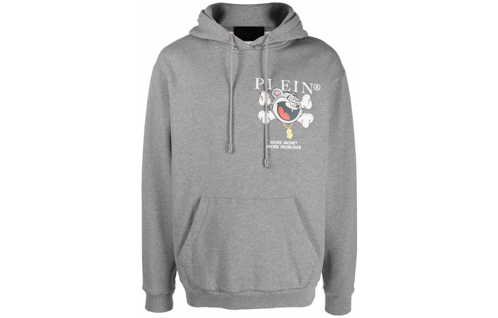 PHILIPP PLEIN SS23 Cartoon Graphic Hoodie Grey - Casual Wear FAAC-MJB2499-PJO002N-10