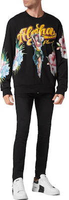 飞利浦普莱因 SS23 卡通标志印花黑色圆领卫衣 SACC-MJO0987-PJO002N-02 Lookbook 飞利浦普莱因 SS23 卡通标志印花黑色圆领卫衣 SACC-MJO0987-PJO002N-02