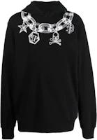 PHILIPP PLEIN SS23 Chain Print Black Hoodie for Men FABC-MJB2719-PJY002N-02 PHILIPP PLEIN SS23 Chain Print Black Hoodie for Men FABC-MJB2719-PJY002N-02