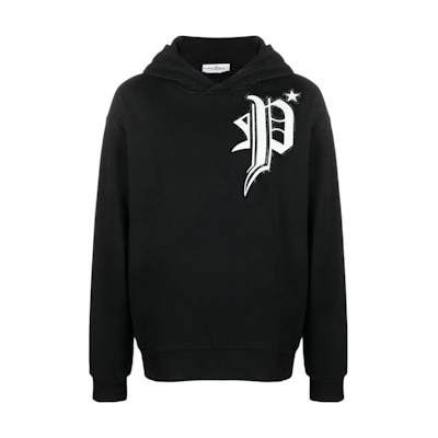 PHILIPP PLEIN SS23 Gothic Logo Print Black Sweatshirt PACC-MJB2949-PJO002N-02