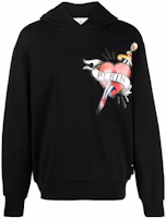 PHILIPP PLEIN SS23 Heart Dagger Graphic Pullover Hoodie Black Menswear PACC-MJB2993-PJO002N-02 PHILIPP PLEIN SS23 Heart Dagger Graphic Pullover Hoodie Black Menswear PACC-MJB2993-PJO002N-02