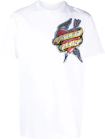 Order PHILIPP PLEIN SS23 心形標誌圖案短袖圓領T恤 白色 PACC-MTK6116-PJY002N-01