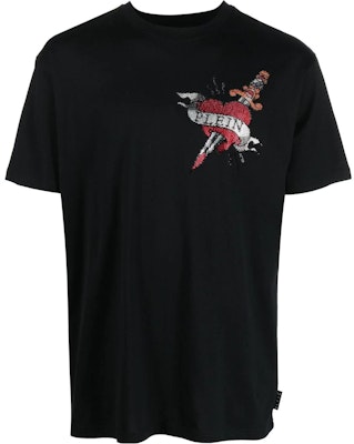 PHILIPP PLEIN SS23 心形標誌亮片圓領T恤 黑色 PACC-MTK6278-PJY002N-02 Order PHILIPP PLEIN SS23 心形標誌亮片圓領T恤 黑色 PACC-MTK6278-PJY002N-02