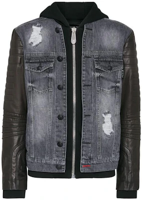 PHILIPP PLEIN SS23 徽標拼色連帽外套 黑色男裝 SABC-MDB0385-PDE004N-10KR Buy PHILIPP PLEIN SS23 徽標拼色連帽外套 黑色男裝 SABC-MDB0385-PDE004N-10KR