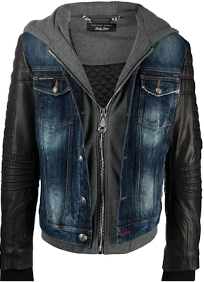 PHILIPP PLEIN SS23 Logo Patch Colorblock Hooded Jacket Men Blue SABC-MDB0385-PDE004N-14WO Buy PHILIPP PLEIN SS23 Logo Patch Colorblock Hooded Jacket Men Blue SABC-MDB0385-PDE004N-14WO