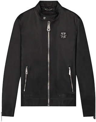 PHILIPP PLEIN SS23 Logo Patch Zip-Up Jacket Black PPO-MLB1415-PLE002N-02 Buy PHILIPP PLEIN SS23 Logo Patch Zip-Up Jacket Black PPO-MLB1415-PLE002N-02