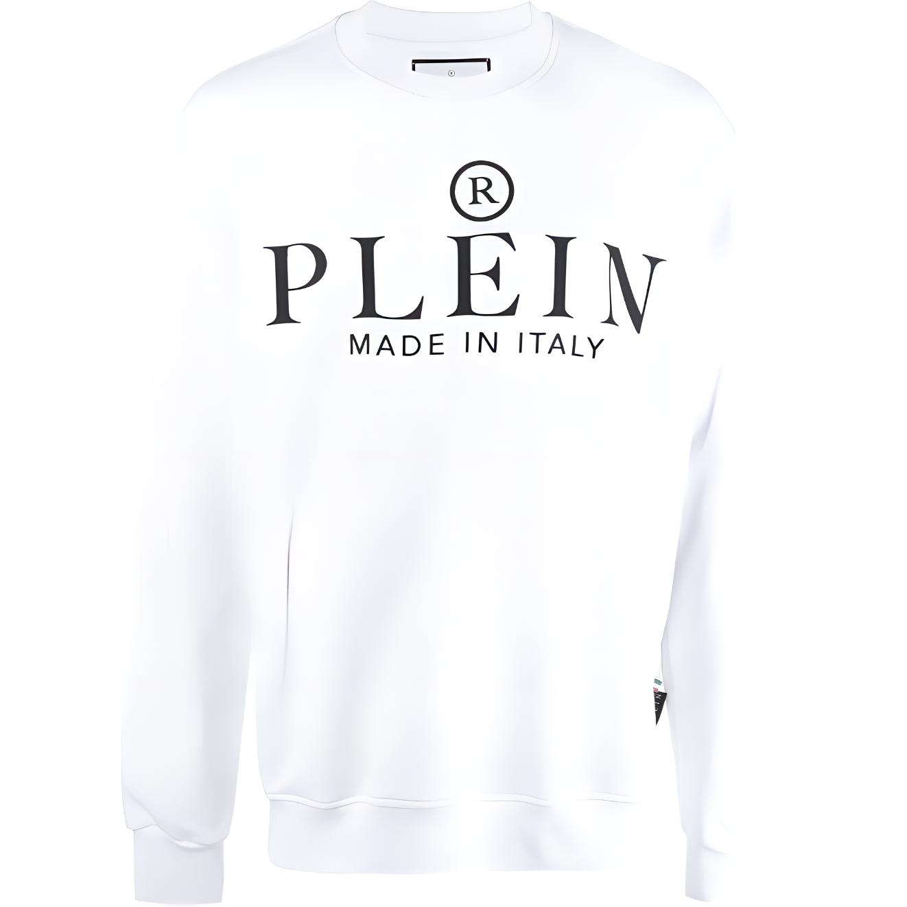 PHILIPP PLEIN SS23 Pullover Sweatshirt with Logo Print FABC-MJO0877-PJO002N-01