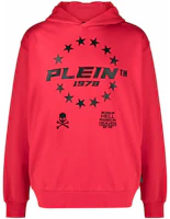 PHILIPP PLEIN SS23 Red Hoodie with Logo Letter Print PAAC-MJB2670-PJO002N-13 PHILIPP PLEIN SS23 Red Hoodie with Logo Letter Print PAAC-MJB2670-PJO002N-13