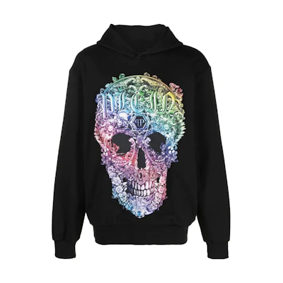 PHILIPP PLEIN SS23 Skull Logo Print Sweatshirt Black Mens PACC-MJB2908-PJO002N-02