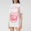 Details for PHILIPP PLEIN SS23 骷髏標誌印花情侶短袖T恤 白粉 SABC-UTK0157-PJY002N-0133