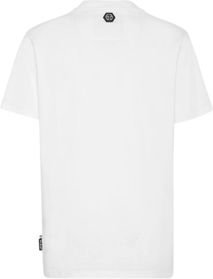 PHILIPP PLEIN SS23 骷髏標誌印花男女白綠短袖T恤 SABC-UTK0157-PJY002N-0105 Lookbook PHILIPP PLEIN SS23 骷髏標誌印花男女白綠短袖T恤 SABC-UTK0157-PJY002N-0105