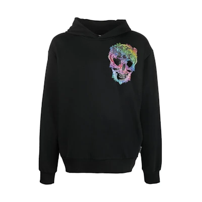 PHILIPP PLEIN SS23 Skull Print Sweatshirt Black PACC-MJB2932-PJO002N-0221