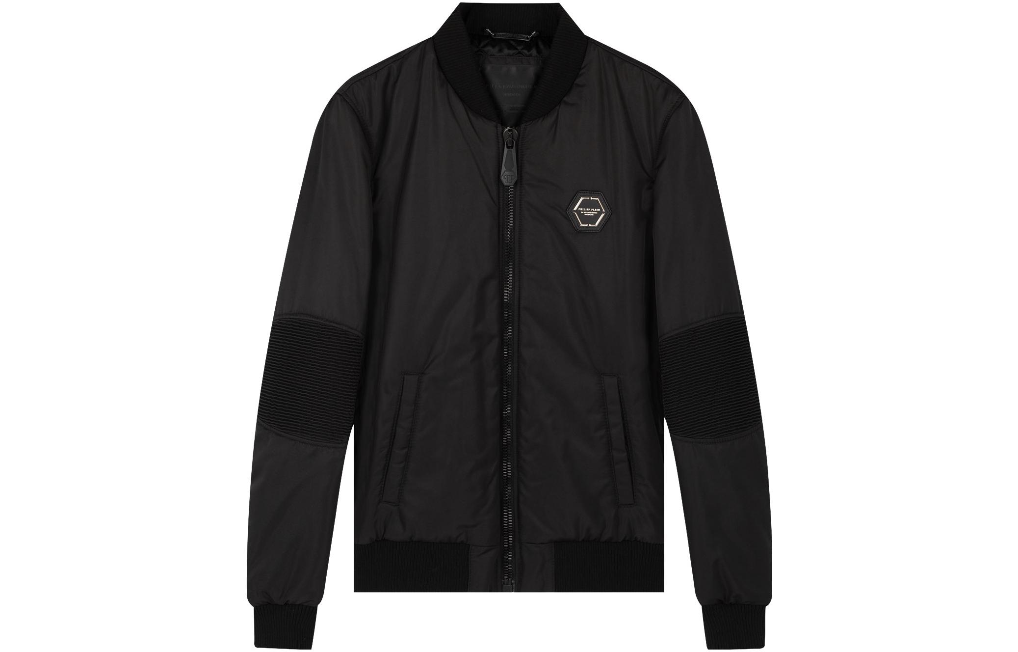 PHILIPP PLEIN SS23 Skull Rhinestone Casual Jacket Black A19C-MRB1361-PNY002N-02