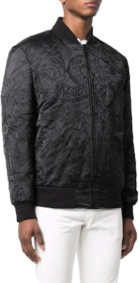 PHILIPP PLEIN 男士 SS23 刺青印花刺繡飛行夾克外套 SABC-MRB1851-PTE003N-02 Purchase PHILIPP PLEIN 男士 SS23 刺青印花刺繡飛行夾克外套 SABC-MRB1851-PTE003N-02