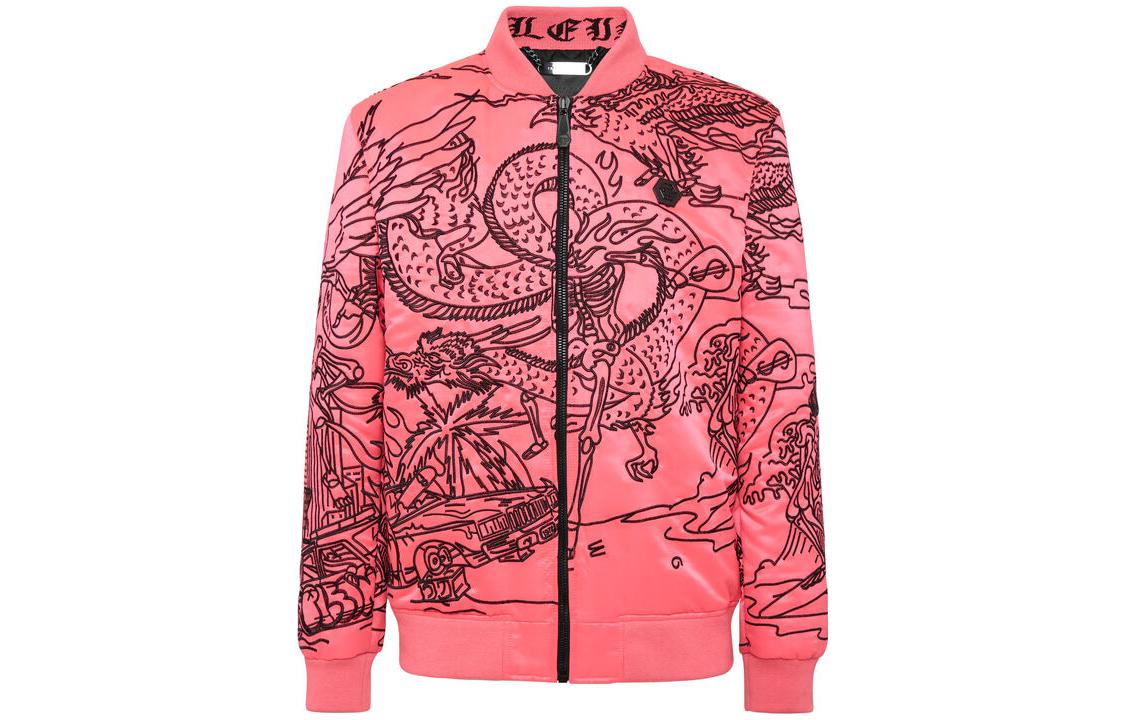 Details for PHILIPP PLEIN 男士 SS23 刺青印花刺繡飛行夾克外套 SABC-MRB1851-PTE003N-02