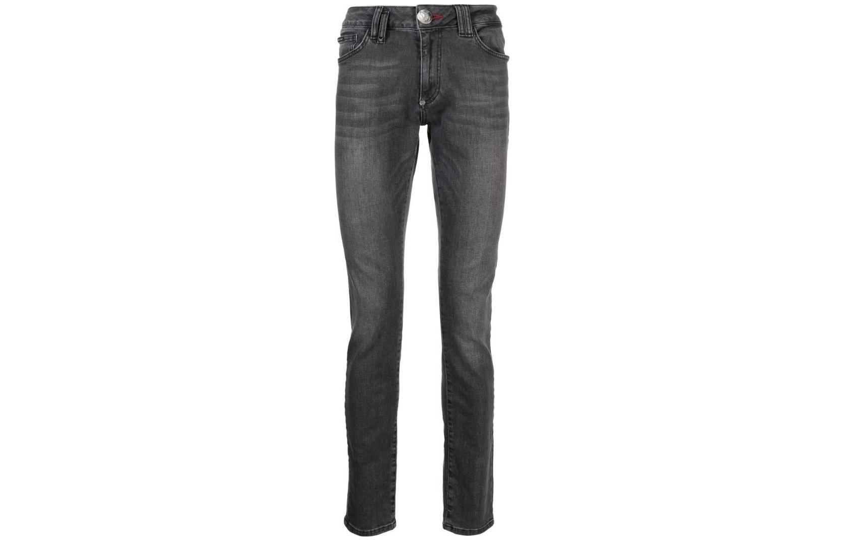 Order PHILIPP PLEIN SS23 水洗做舊刺繡徽標牛仔褲 LABC-MDT3452-PDE004N-10OR