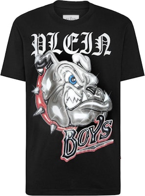 PHILIPP PLEIN SS24 黑色動物字母印花圓領T恤 SADC-MTK6771-PJY002N-02 Buy PHILIPP PLEIN SS24 黑色動物字母印花圓領T恤 SADC-MTK6771-PJY002N-02