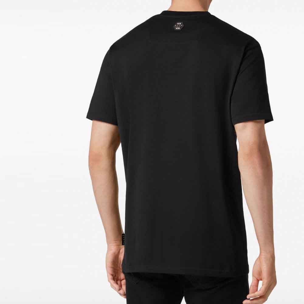 Purchase PHILIPP PLEIN SS24 黑色動物字母印花圓領T恤 SADC-MTK6771-PJY002N-02