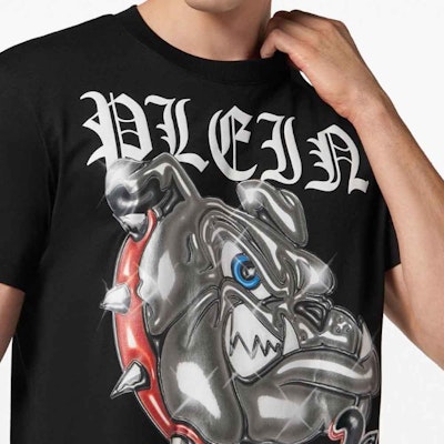 PHILIPP PLEIN SS24 黑色動物字母印花圓領T恤 SADC-MTK6771-PJY002N-02 Details for PHILIPP PLEIN SS24 黑色動物字母印花圓領T恤 SADC-MTK6771-PJY002N-02