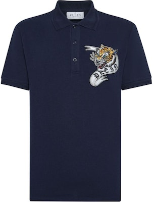 PHILIPP PLEIN SS24 Polo Azul con Estampado de Calavera Animal. FADC-MTK7393-PJY002N-02 Buy PHILIPP PLEIN SS24 Polo Azul con Estampado de Calavera Animal. FADC-MTK7393-PJY002N-02
