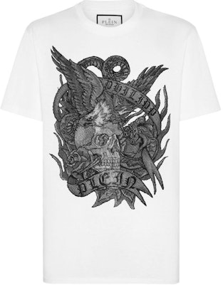 PHILIPP PLEIN SS24 白色男士刺繡標誌短袖圓領T恤 FADC-MTK7390-PJY002N Order PHILIPP PLEIN SS24 白色男士刺繡標誌短袖圓領T恤 FADC-MTK7390-PJY002N