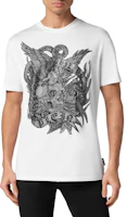 Purchase PHILIPP PLEIN SS24 白色男士刺繡標誌短袖圓領T恤 FADC-MTK7390-PJY002N