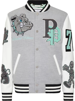 PHILIPP PLEIN SS24 Letter Patch Bomber Jacket Men’s Light Gray SADC-MLB1804-PTE120N-1001 Buy PHILIPP PLEIN SS24 Letter Patch Bomber Jacket Men’s Light Gray SADC-MLB1804-PTE120N-1001