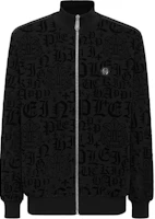 PHILIPP PLEIN SS24 Logo High-Neck Zip Jacket Black FADC-MJB3514-PJO002N-02 PHILIPP PLEIN SS24 Logo High-Neck Zip Jacket Black FADC-MJB3514-PJO002N-02