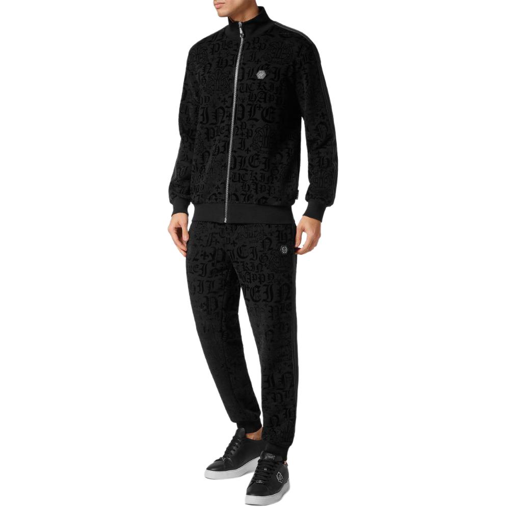 Lookbook 飞力普·普莱因 SS24 Logo高领拉链夹克 黑色 FADC-MJB3514-PJO002N-02