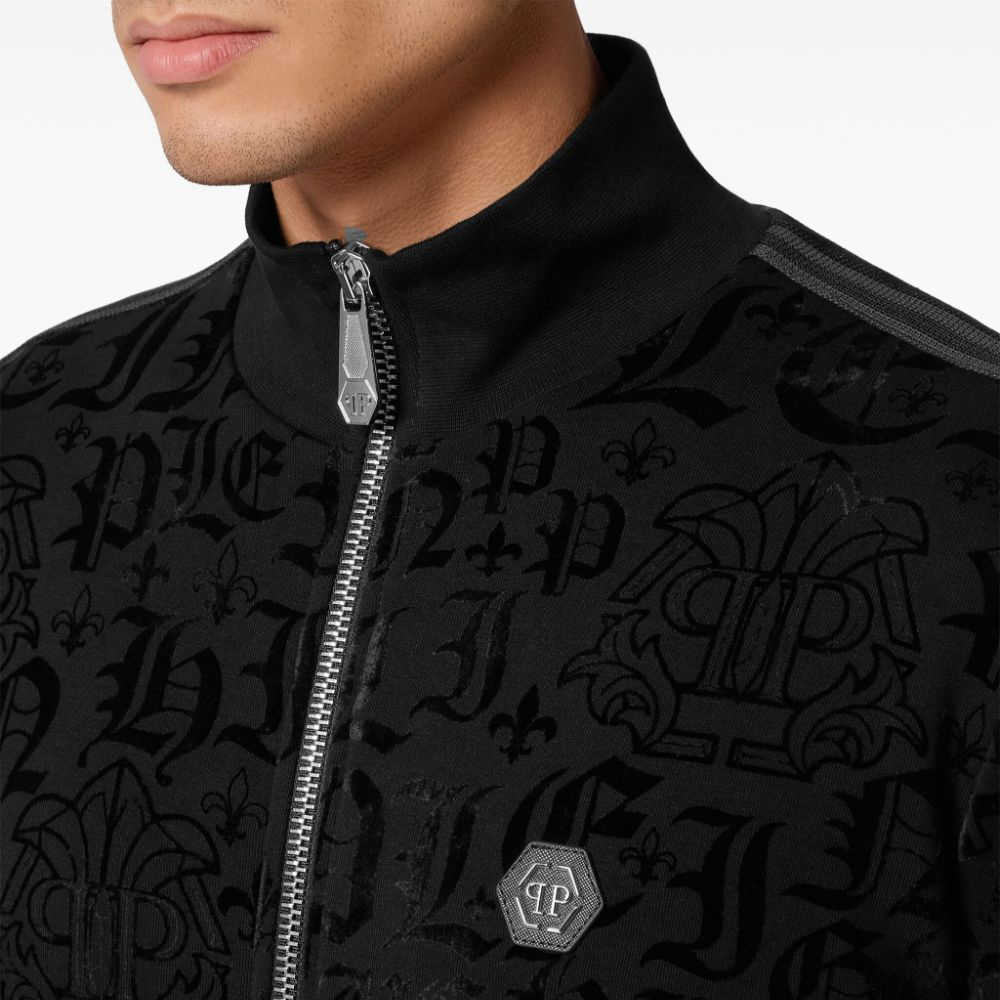Sizing 飞力普·普莱因 SS24 Logo高领拉链夹克 黑色 FADC-MJB3514-PJO002N-02