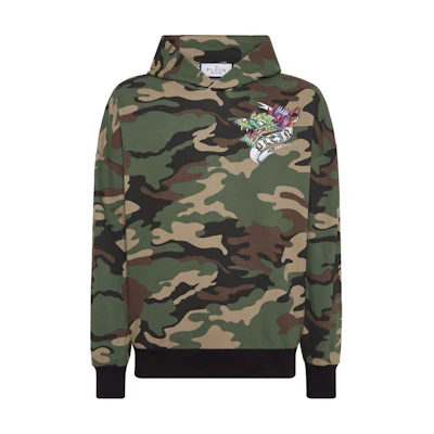 PHILIPP PLEIN SS24 Tattoo Print Hoodie Multicolor FADC-MJB3282-PJO002N-65